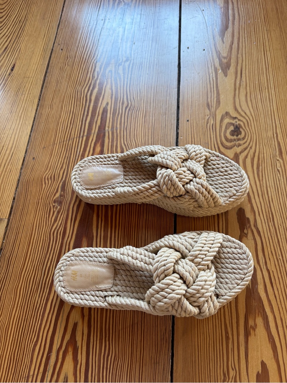 H&M Knotted Rope Slide Sandals - Tan - Picture 3 of 5